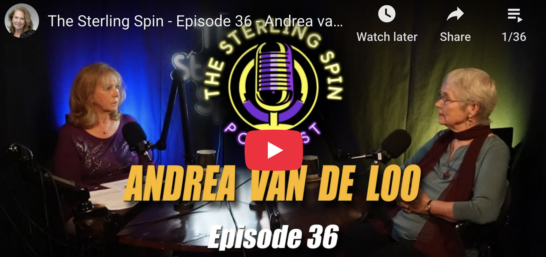 Author Andrea van de Loo featured on ‘The Sterling Spin’ podcast